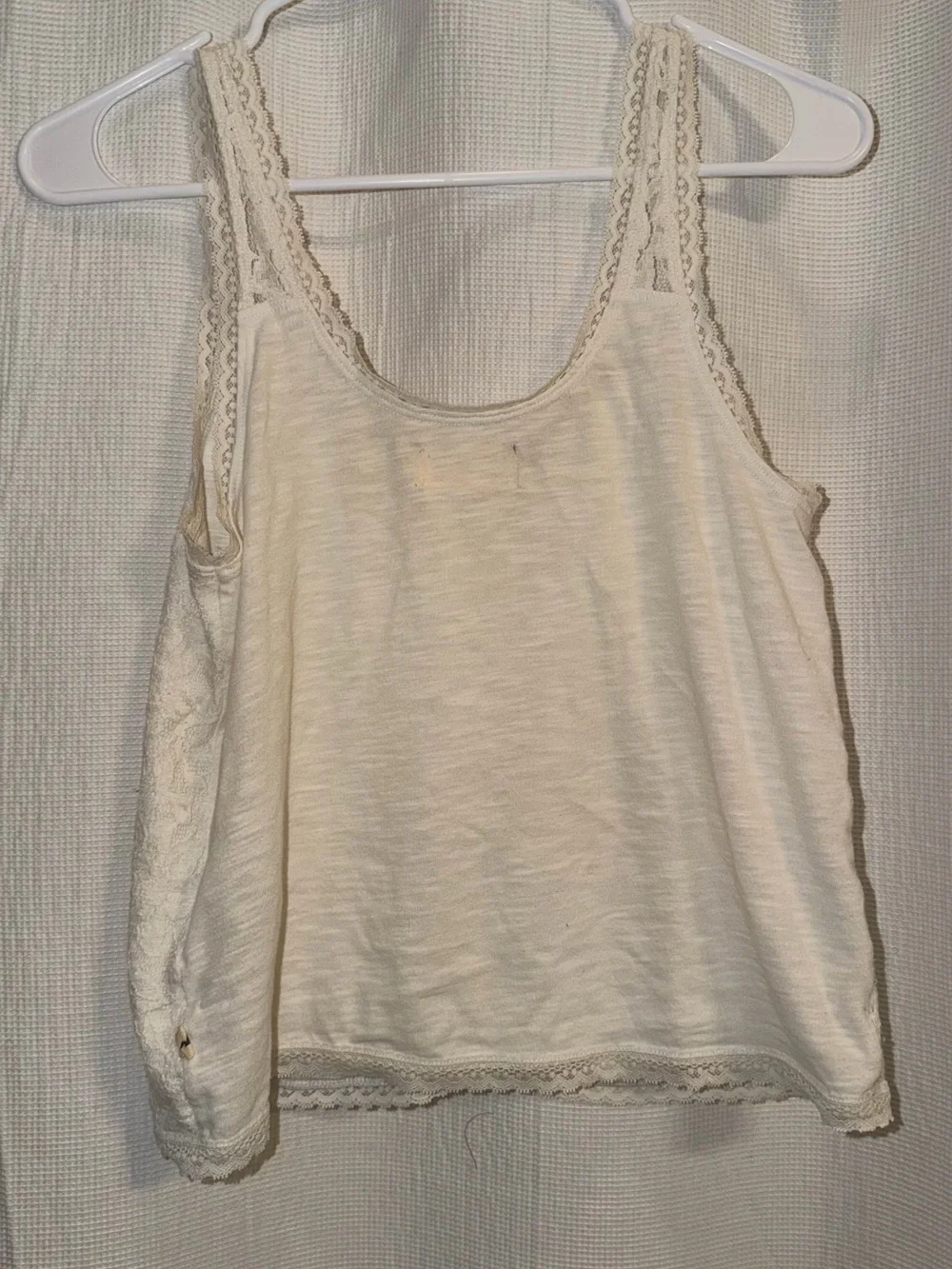 Vintage Y2K Hollister Lace Tank Top with Button Front